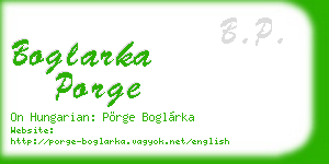 boglarka porge business card