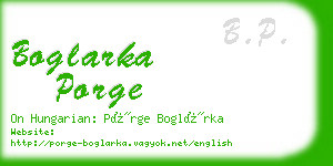 boglarka porge business card